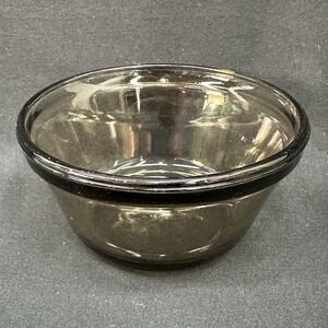 Anchor Hocking 6 oz 1034 Smoke Amber Brown Glass Custard Cup / Ramekin, Vintage
